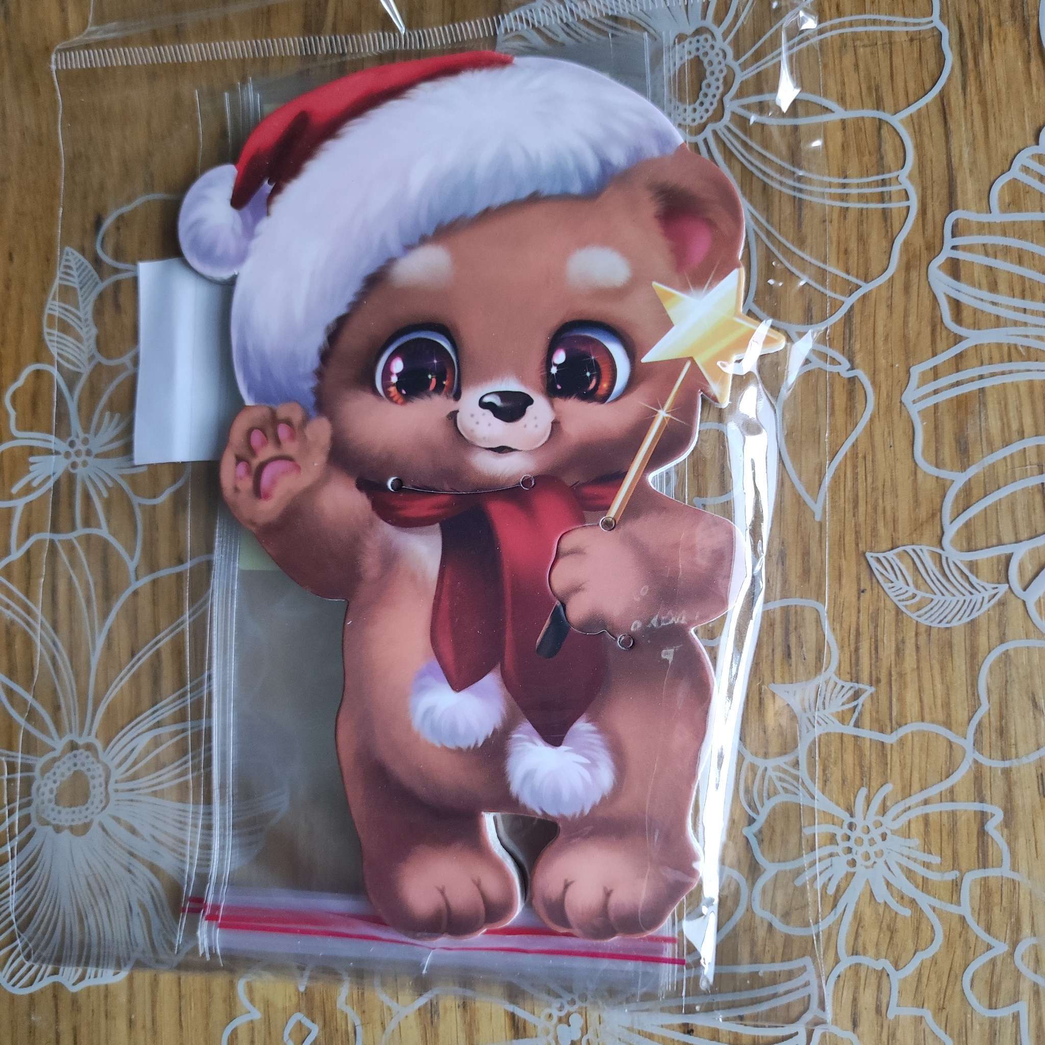 Фотография покупателя товара Пакет под сладости новогодний «Мишка», 11×6 см - Фото 2