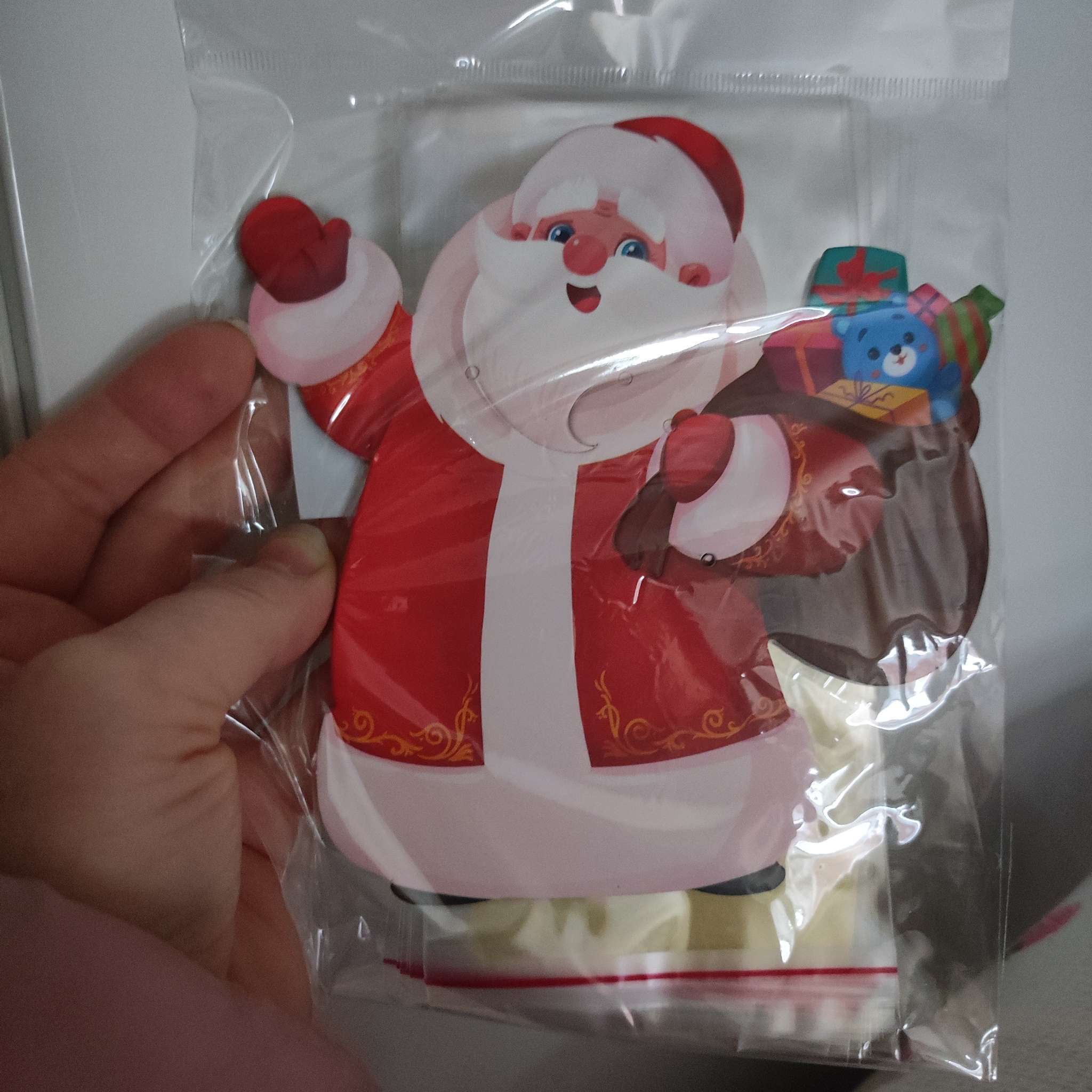 Фотография покупателя товара Пакет под сладости новогодний «Мишка», 11×6 см - Фото 1