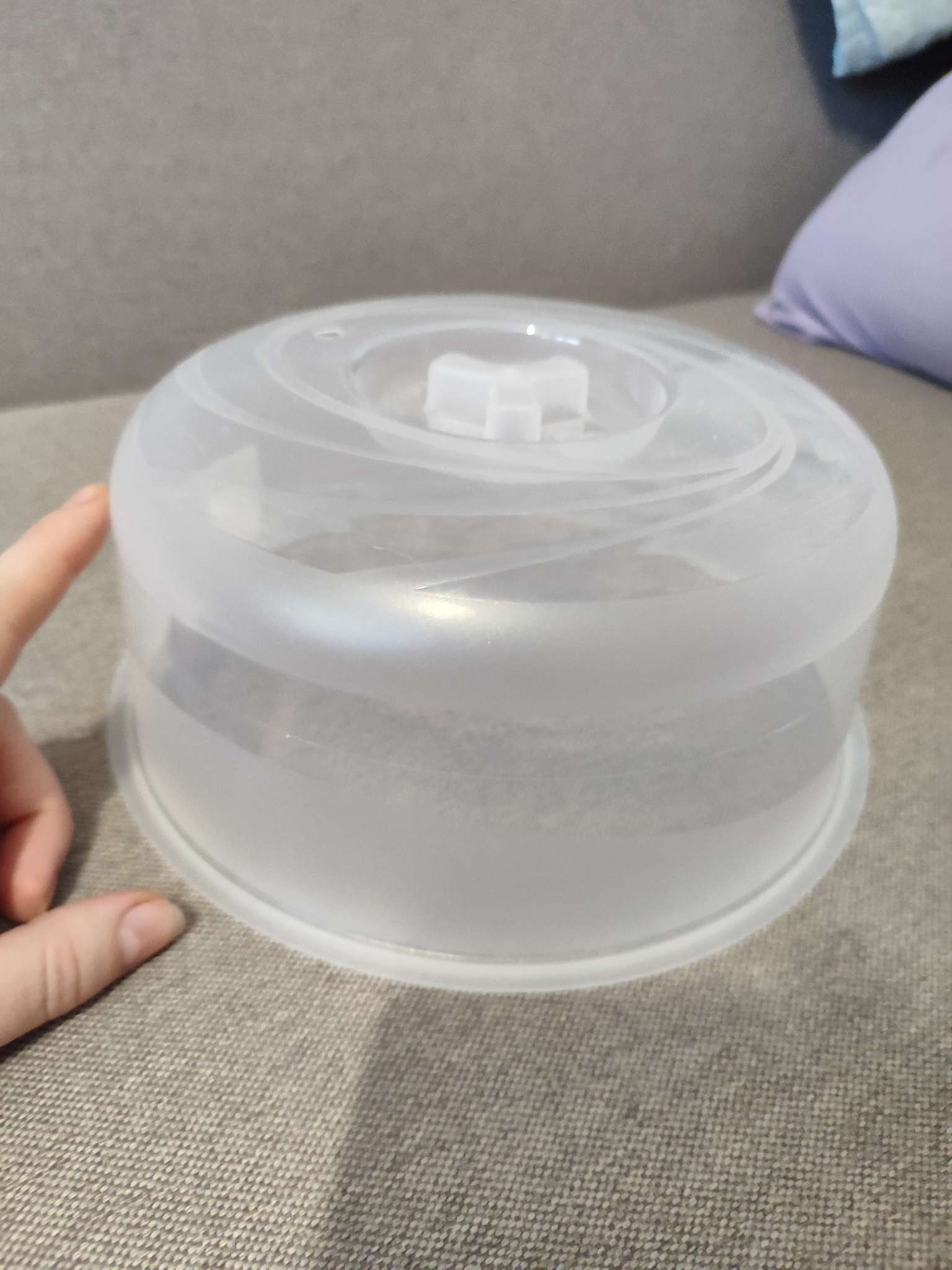 Фотография покупателя товара Крышка для СВЧ Verona, d=23 см, внутренний d=22 см, пластик - Фото 1