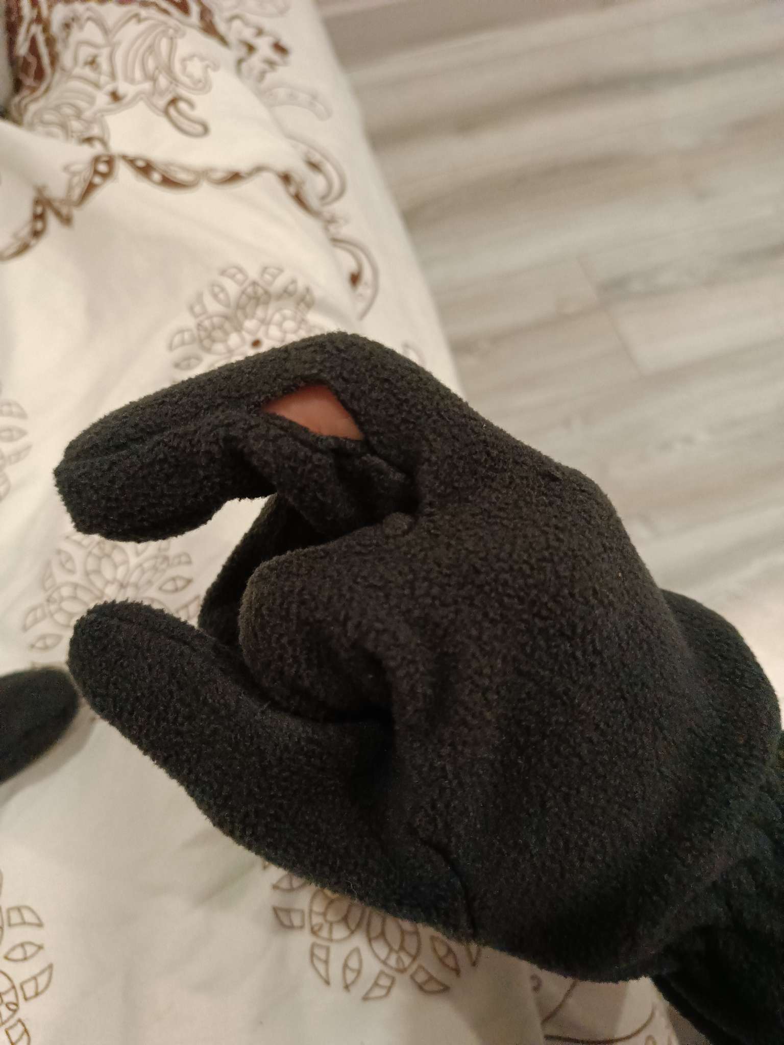 Фотография покупателя товара Перчатки флисовые ONLYTOP, серые, размер L-XL - Фото 10