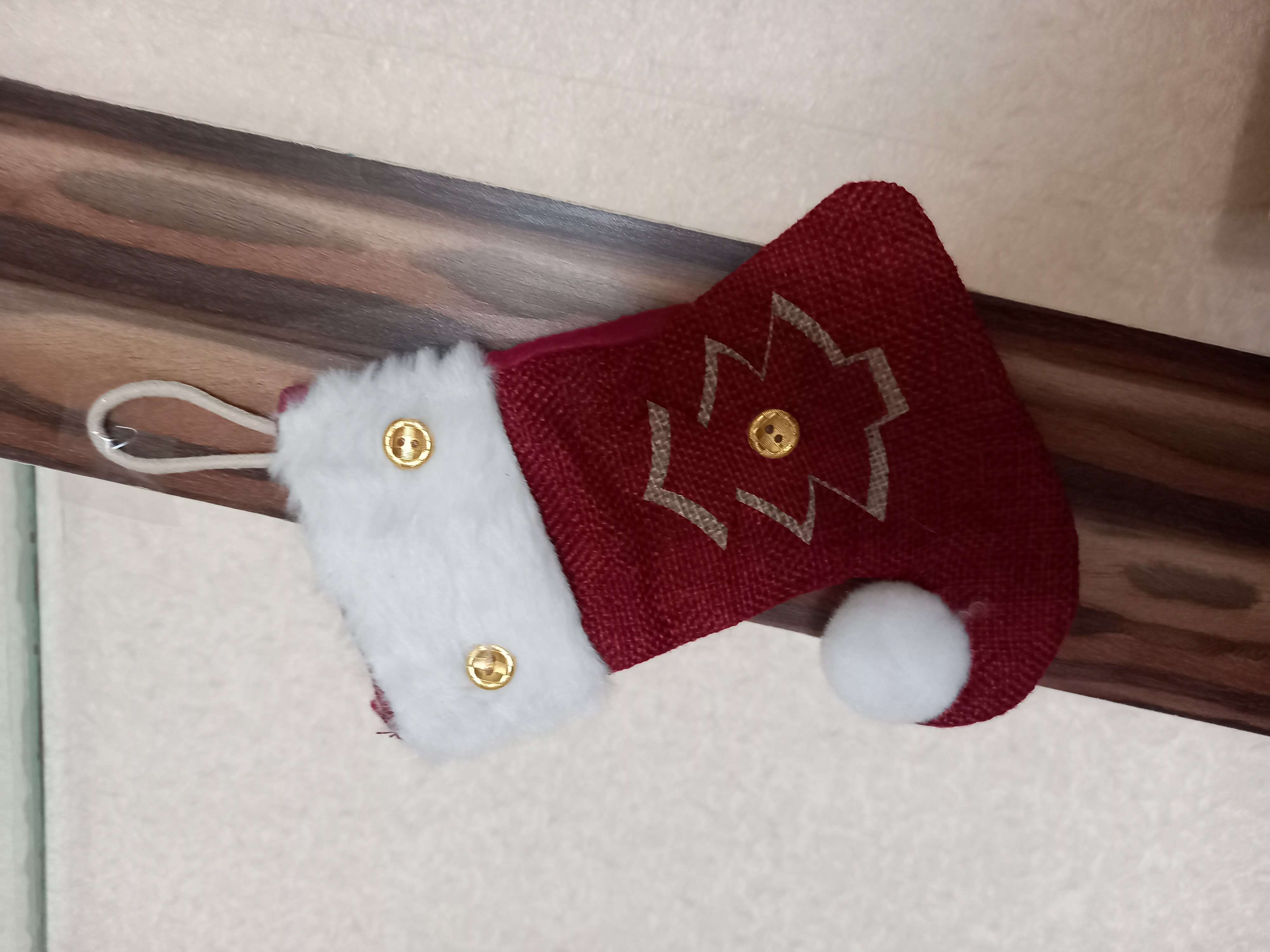 Фотография покупателя товара Носок для подарков "Помпошка" ёлочка, 11х16 см, бело-красный