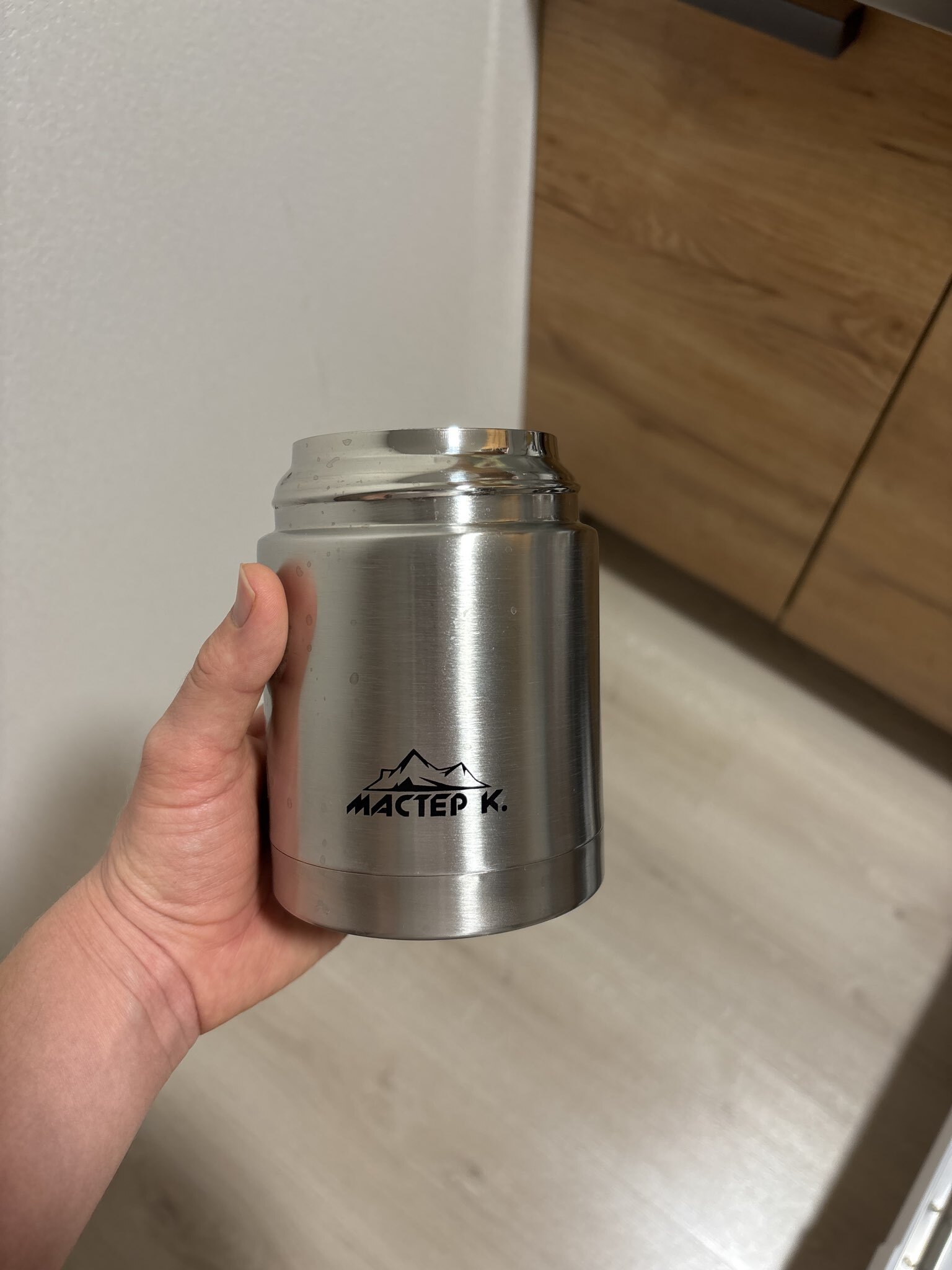 Фотография покупателя товара Термос для еды Мастер К, 450 мл, 9×13.3 см, с широким горлом, нержавеющая сталь, серебристый - Фото 3