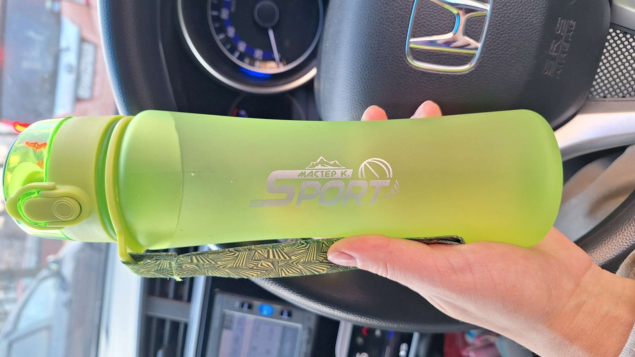 Фотография покупателя товара Бутылка для воды, 600 мл, с поильником, розовая - Фото 1