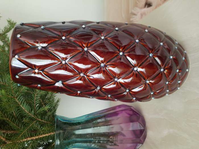 Фотография покупателя товара Ваза керамическая "Ананас", настольная, коричневая, 31 см