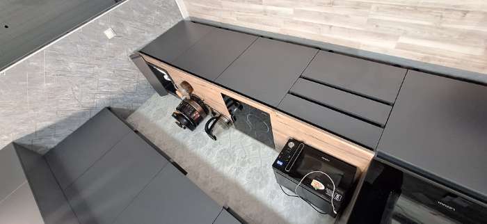 Фотография покупателя товара Кухонный гарнитур в потолок «Виктория», 3000 мм, цвет графит - Фото 20