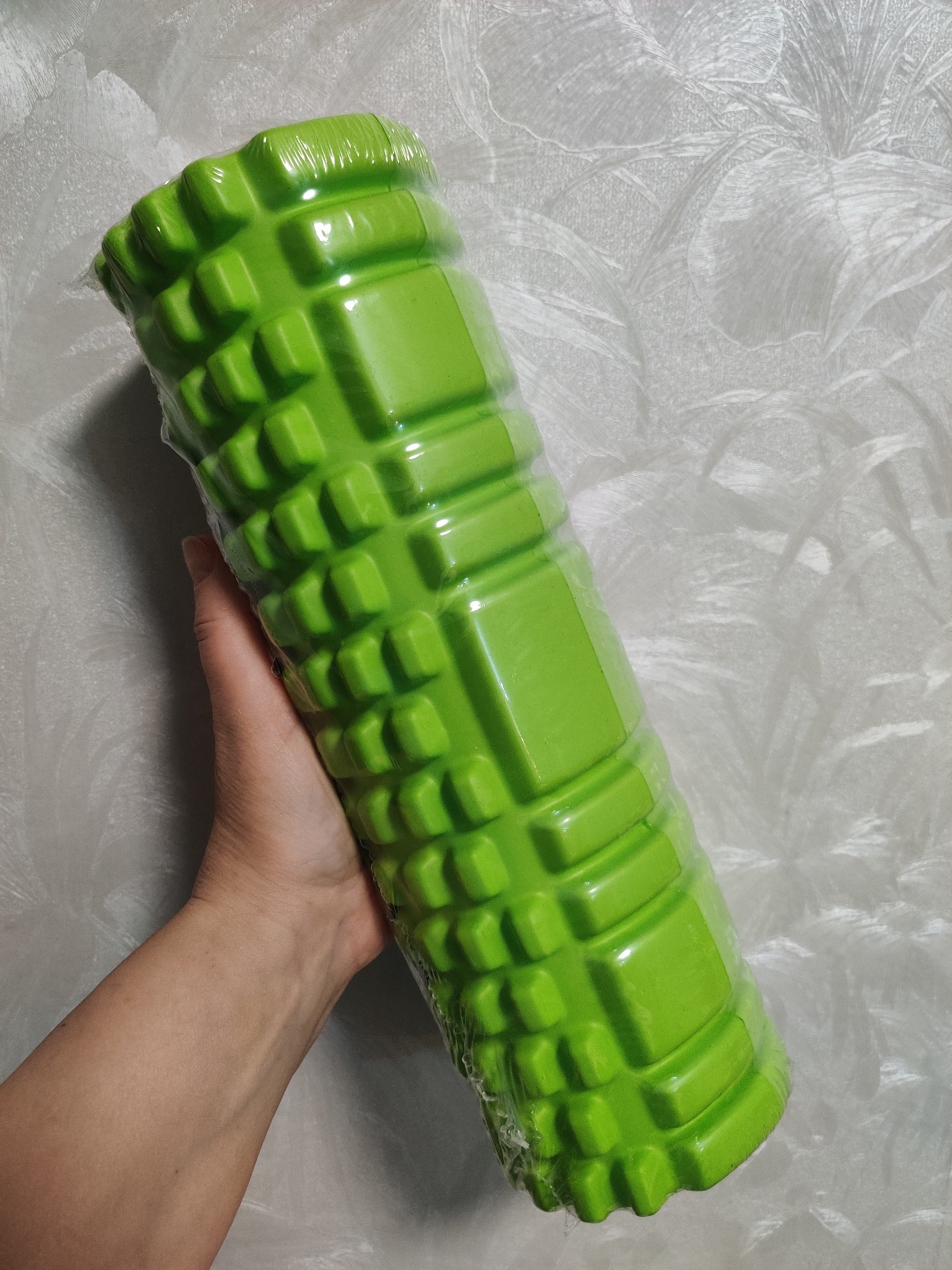 Фотография покупателя товара Ролик массажный Sangh, 30х10 см, цвет зелёный - Фото 1