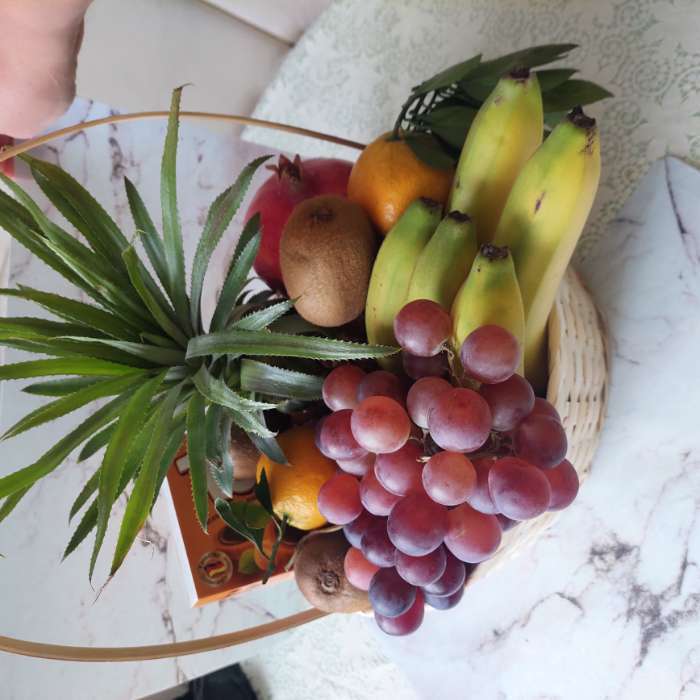 Фотография покупателя товара Корзина плетёная для хранения, 30×22×13 см, ручка h=36 см, бамбук, натуральный цвет, Greengo - Фото 1