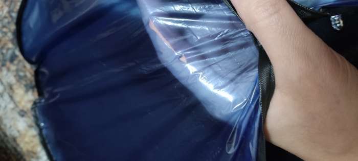 Фотография покупателя товара Чехол для одежды Доляна, 60×137 см, синий, прозрачный - Фото 1