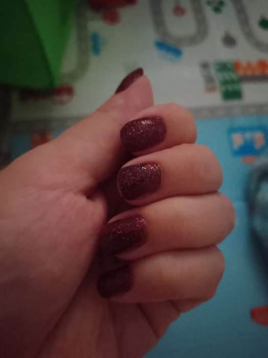 Фотография покупателя товара Лак для ногтей сливочный крем Jeanmishel блестки тон 473, 6 мл - Фото 1