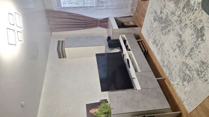 Фотография покупателя товара Гостиная под телевизор «Лира», 2130×1680×350 мм, цвет серый графит - Фото 4