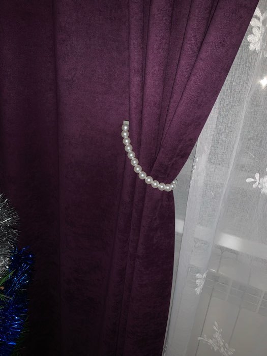 Фотография покупателя товара Подхват для штор «Бусы из жемчуга», d = 1,5 см, 30 см, цвет серый - Фото 12