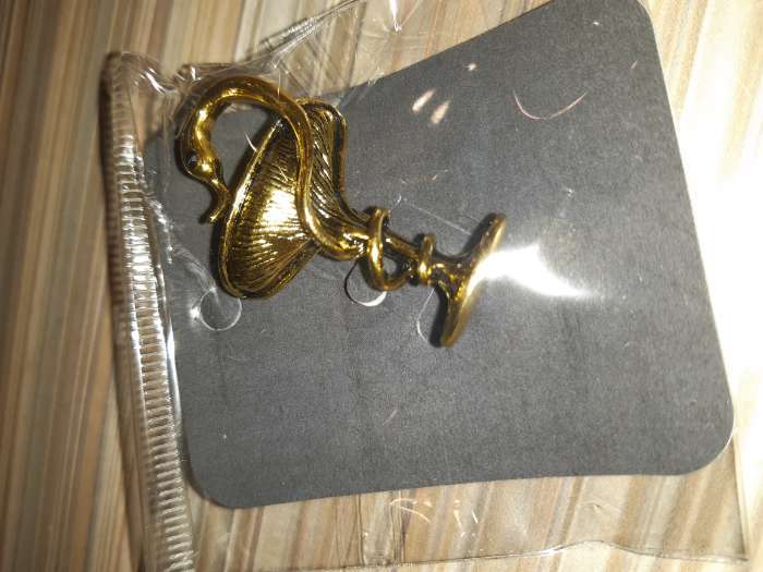 Фотография покупателя товара Брошь "Змея в геральдике" знак, цвет чернёное золото - Фото 1