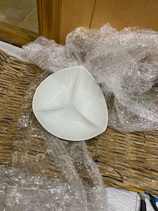 Фотография покупателя товара Менажница "Орешник", белая, керамика, 22 см