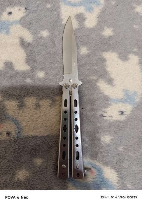 Фотография покупателя товара Нож-бабочка «Аргус», 17 см, клинок 69 мм/1 мм, серебристый - Фото 2