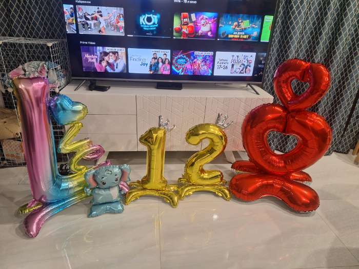 Фотография покупателя товара Воздушные шары фольгированные LOVE, набор 3 шт. - Фото 1