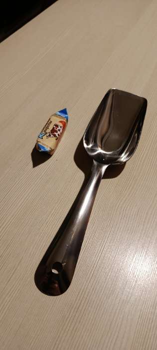 Фотография покупателя товара Совок для льда Доляна, h=22.5 см, нержавеющая сталь, хромированный - Фото 3