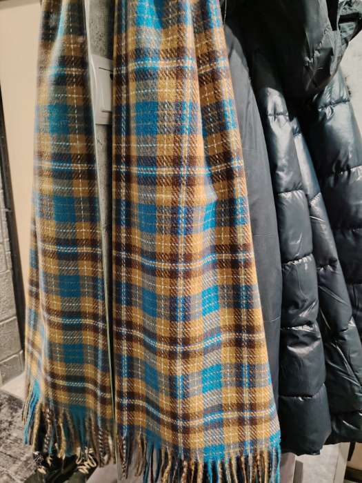 Фотография покупателя товара Шарф зимний с кистями MINAKU, размер 65×180 + 8 см, принт клетка - Фото 2
