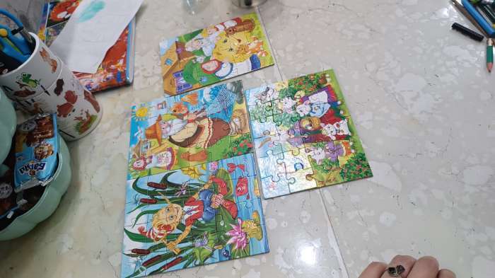 Фотография покупателя товара Пазл детские сказки «Волк и семеро козлят», 24 элемента - Фото 1