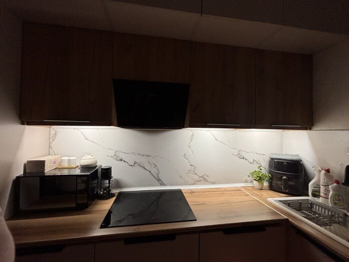 Фотография покупателя товара Кухонный гарнитур в потолок «Виктория», 3000 мм, цвет графит - Фото 12