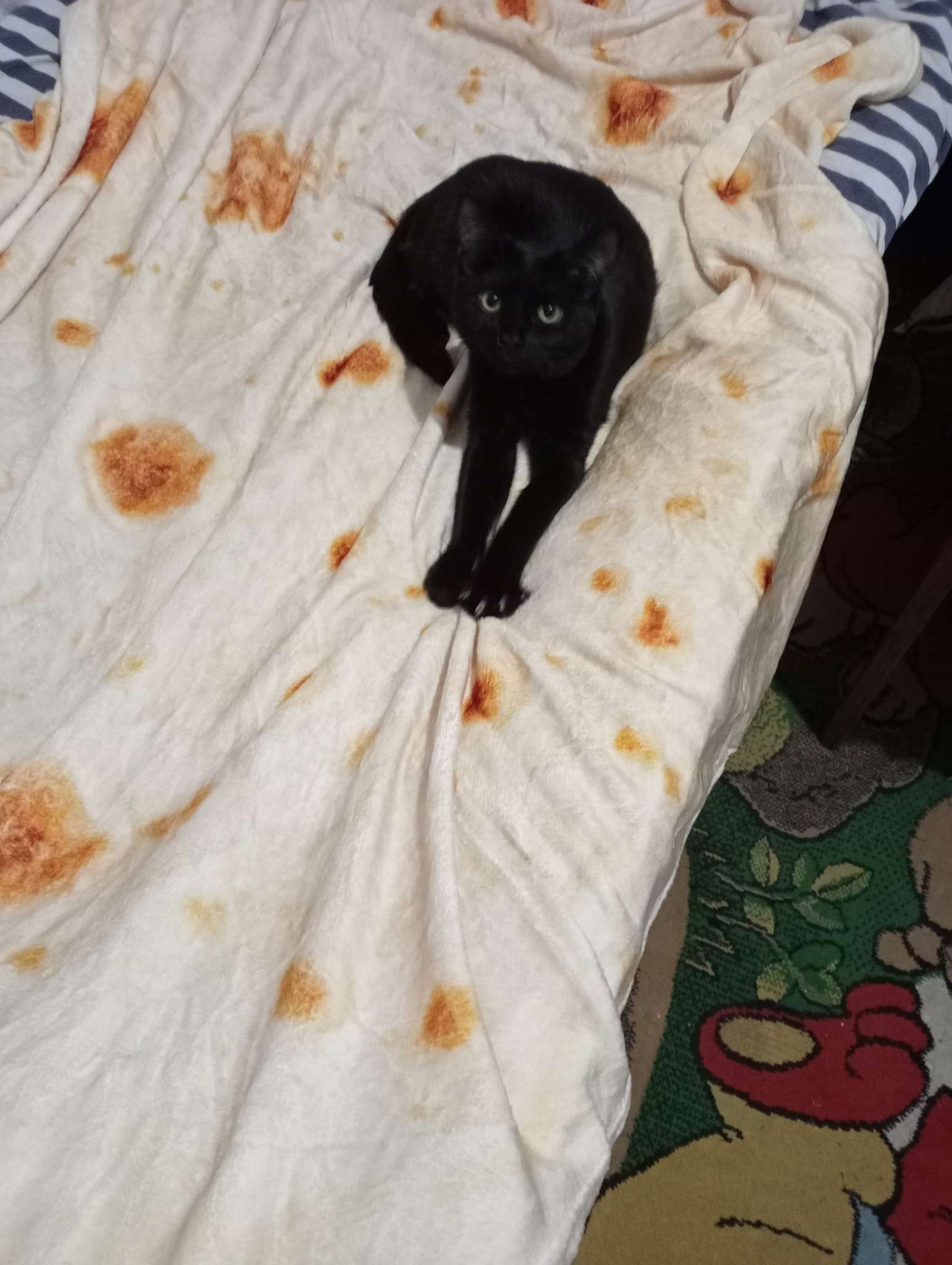 Фотография покупателя товара Плед круглый «Этель. Пончик», d=180 см, корал-флис 280 г/м² - Фото 1