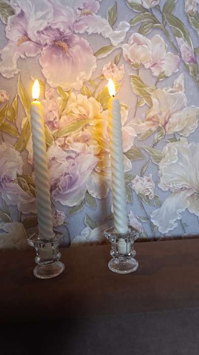 Фотография покупателя товара Стеклянный подсвечник на 1 свечу «Юнона», прозрачный, 6×5×4.5 см - Фото 1