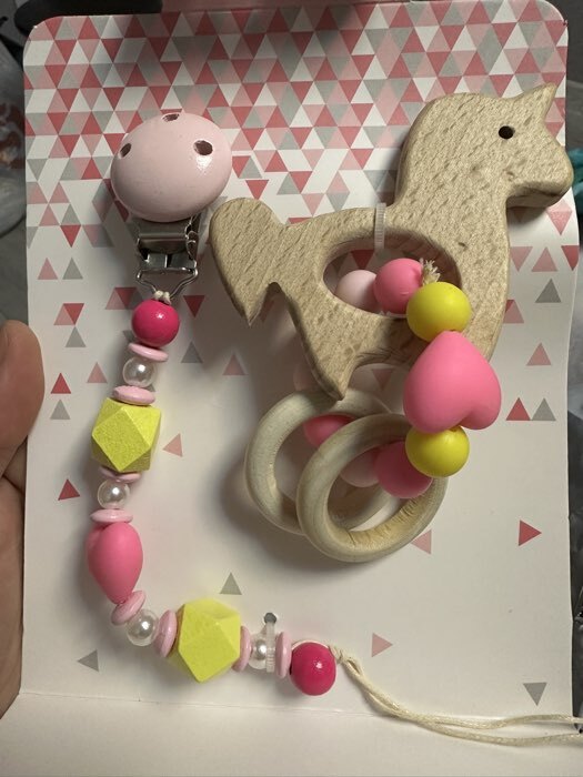 Фотография покупателя товара Подарочный набор M&B «Принцесса» держатель для соски-пустышки, прорезыватель - Фото 15