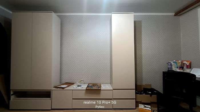 Фотография покупателя товара Гостиная «Лора», 2750×2200×440 мм, цвет крафт золотой/белый - Фото 1