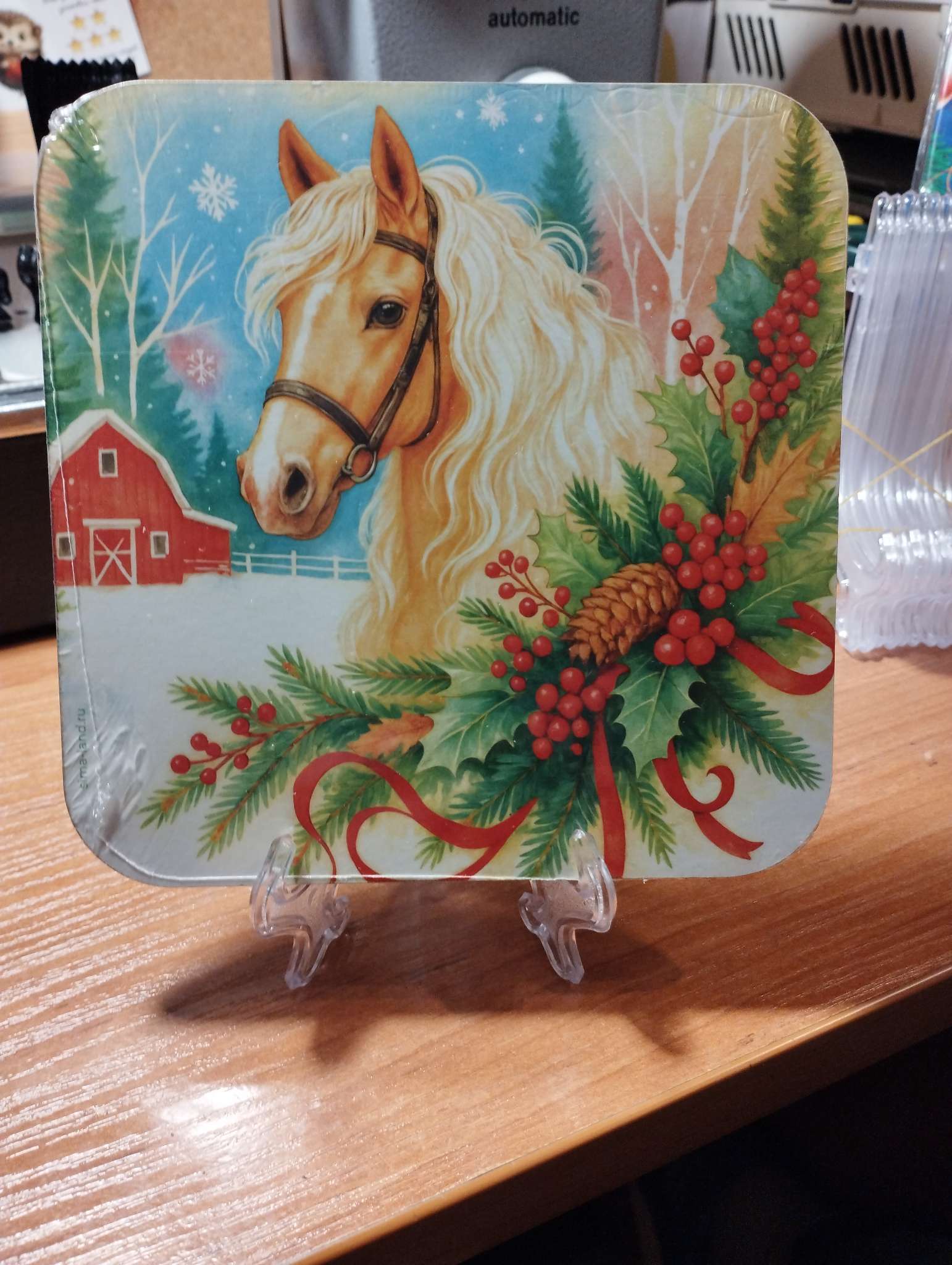 Фотография покупателя товара Подставка под горячее новогодняя «Ярких воспоминаний», 15×15 см - Фото 8