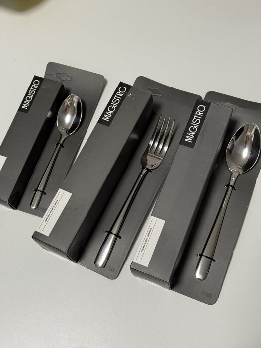 Фотография покупателя товара Набор столовых ложек из нержавеющей стали Magistro «Джентри», длина 20.5 см, серебристый - Фото 3