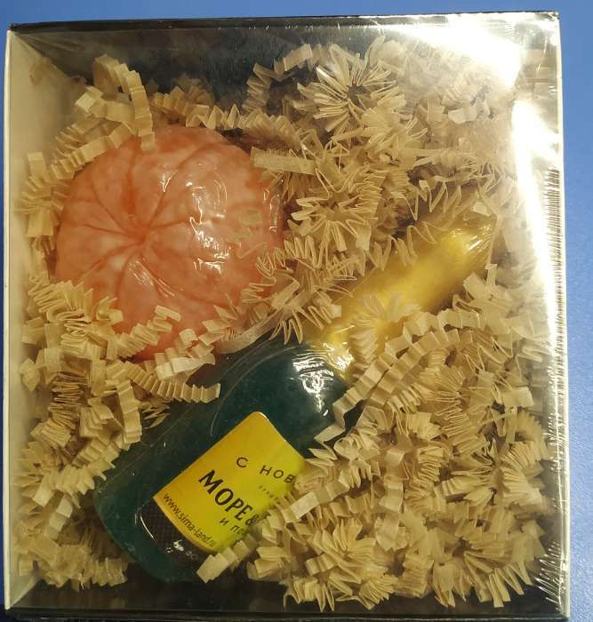 Фотография покупателя товара Набор фигурного мыла Good vibes: мыло в форме шампанского 75 г и мандарина 80 г - Фото 3