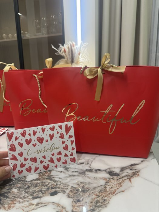 Фотография покупателя товара Пакет подарочный, упаковка, «Present», 30×27.5×12 см - Фото 1