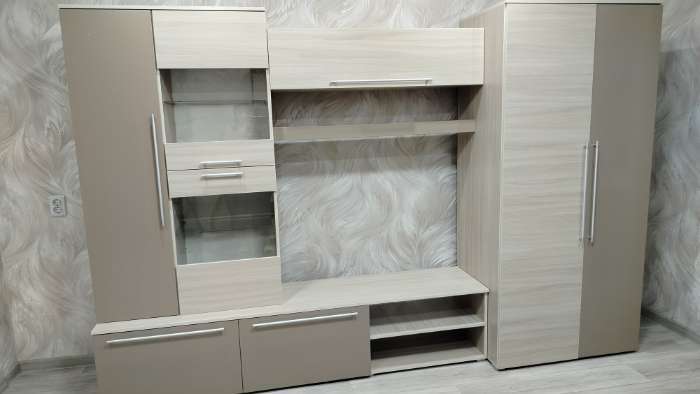 Фотография покупателя товара Гостиная «Монако», 3000×574×2000 мм, цвет ясень шимо светлый/капучино МДФ - Фото 1