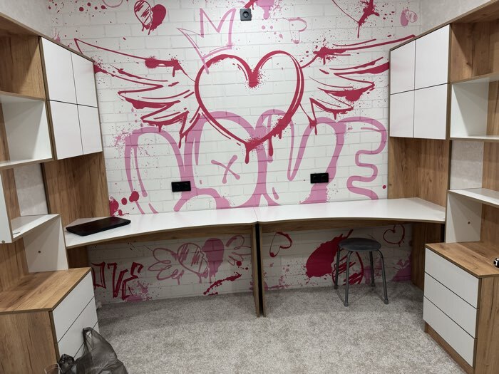 Фотография покупателя товара Стол компьютерный №1, правый, 1280×2000×1450 мм, цвет дуб вотан/белый - Фото 1