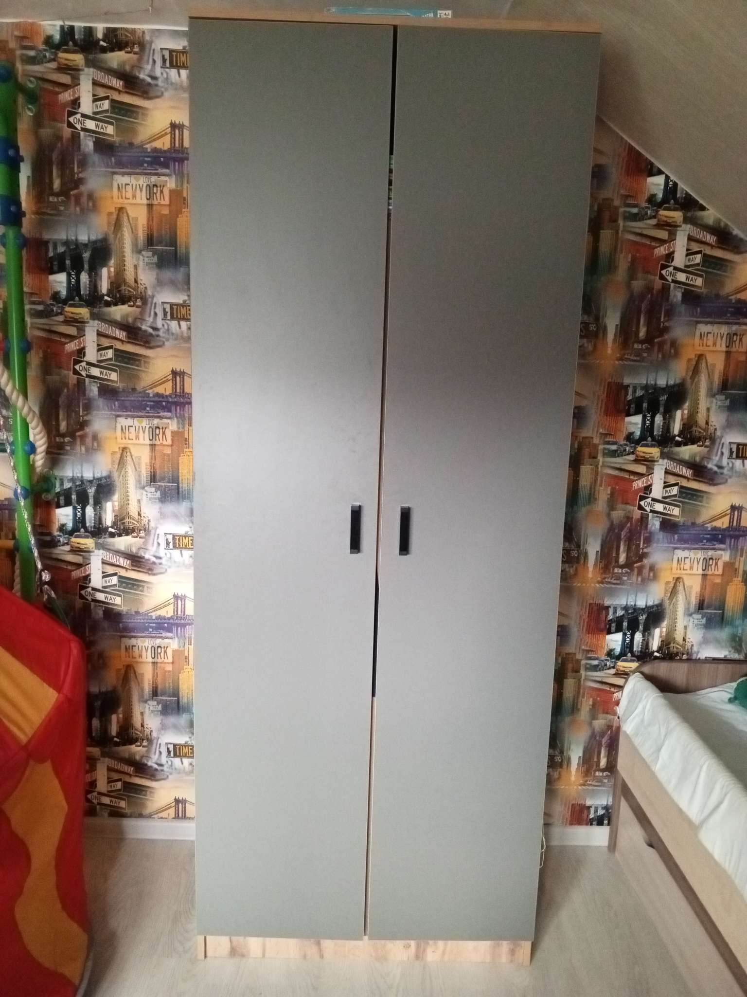 Фотография покупателя товара Шкаф трёхстворчатый распашной «Клик Мебель», 1210×500×2100 мм, цвет дуб вотан/тёмно - серый - Фото 1