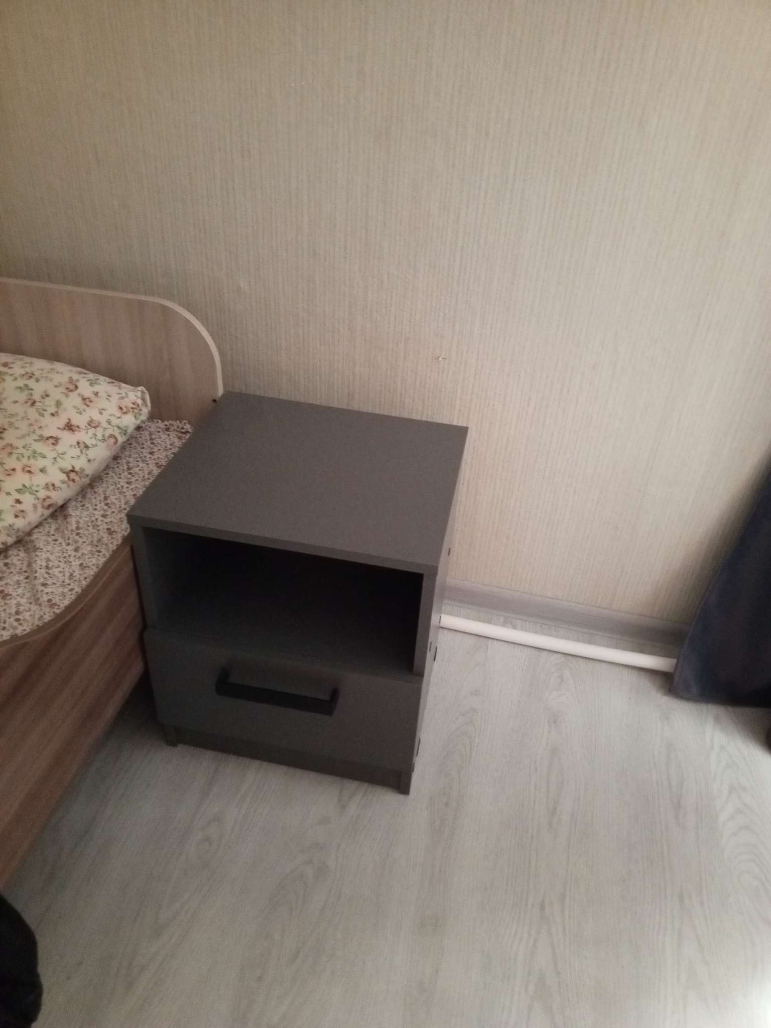 Фотография покупателя товара Тумба прикроватная напольная «ЭКО», 400×375×468 мм, цвет цвет венге/лоредо - Фото 2