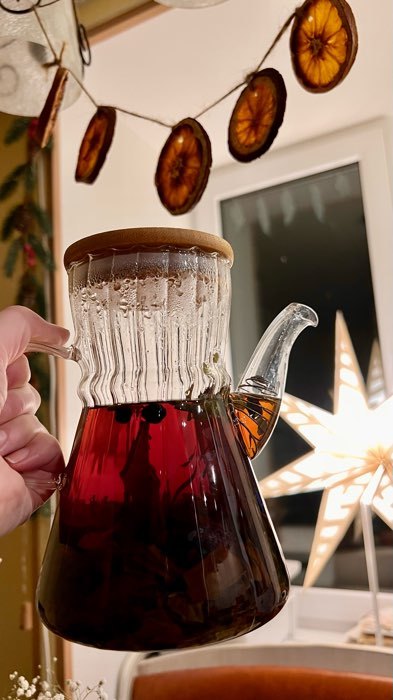 Фотография покупателя товара Чайник стеклянный заварочный с бамбуковой крышкой «Эко. Восток», 600 мл, 18×11,5×14 см, без сита - Фото 5