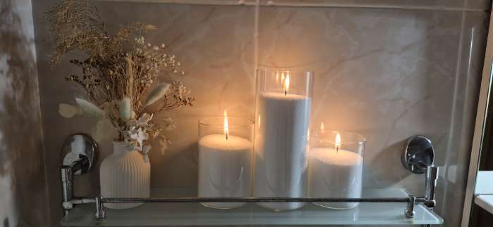 Фотография покупателя товара Банка для сыпучих «Эко», 900 мл, 8.5×20.5 см, с бамбуковой крышкой, стекло, прозрачная - Фото 1