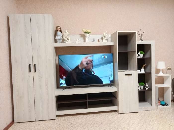 Фотография покупателя товара Стенка «Oskar-4», 2700×420×1900 мм, сосна белая loft/венге - Фото 3