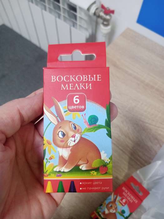 Фотография покупателя товара Восковые мелки, 6 цветов ТМ Артлавка - Фото 1