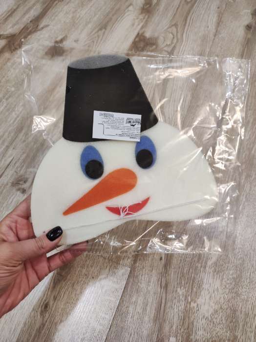 Фотография покупателя товара Карнавальный костюм «Снеговик с чёрным ведром», комбинезон, маска, шарф, рост 122-128 см