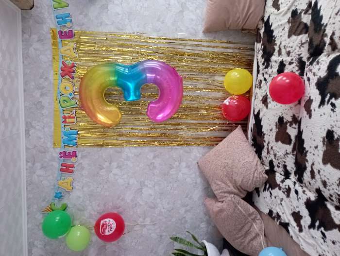 Фотография покупателя товара Букет из шаров «День рождения – облако. 5 лет», фольга, латекс, набор 7 шт. - Фото 3