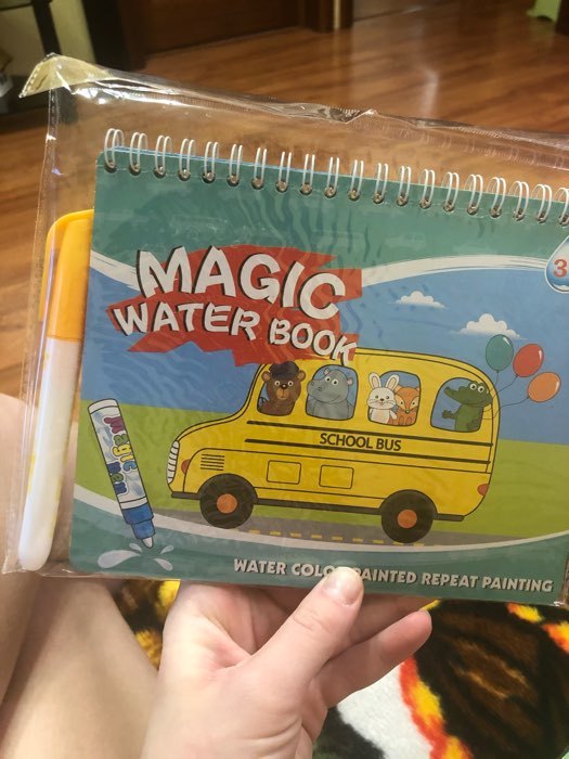 Фотография покупателя товара Книжка для рисования водой «Рисуем транспорт» с маркером