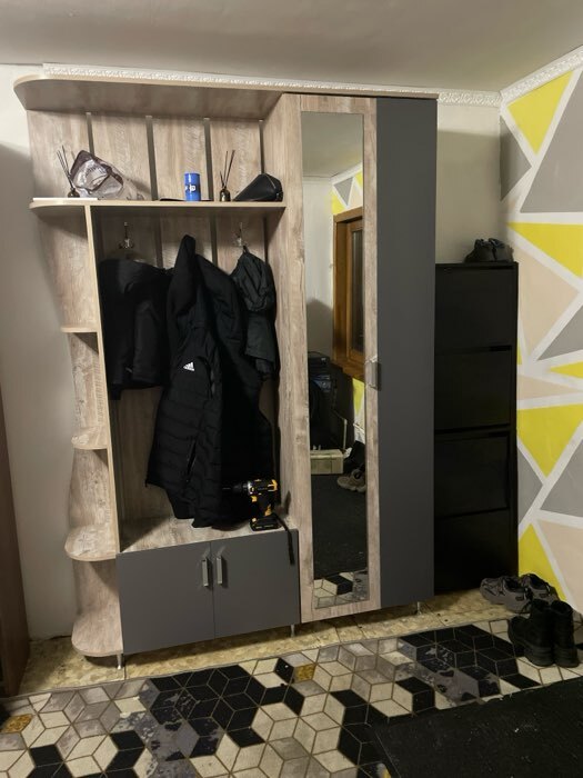 Фотография покупателя товара Прихожая «Лика 1», 1500×370×2150 мм, цвет дуб юкон/графит - Фото 2