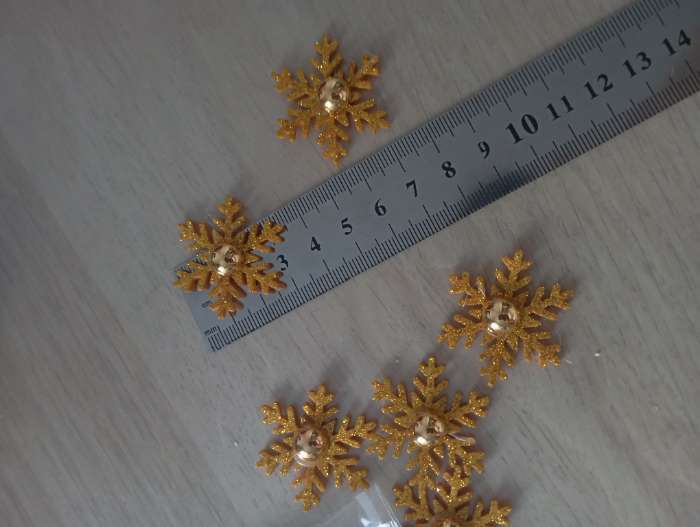Фотография покупателя товара Декор новогодний «Снежинка», золотой, 3×3 см, набор 10 шт. - Фото 2