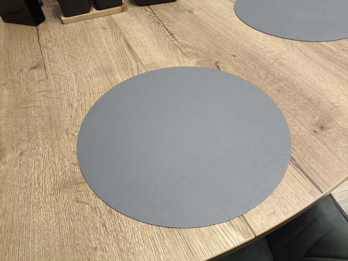 Фотография покупателя товара Салфетка сервировочная на стол «Тэм», d=38 см, тёмно-серая - Фото 2