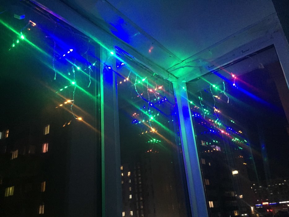 Фотография покупателя товара Гирлянда «Бахрома» 1.8 × 0.5 м, IP20, прозрачная нить, 48 LED, свечение фиолетовое, 8 режимов, 220 В - Фото 13