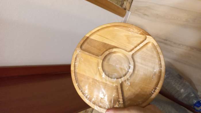 Фотография покупателя товара Менажница круглая Доляна, d=32 см, 7 секций, берёза - Фото 9