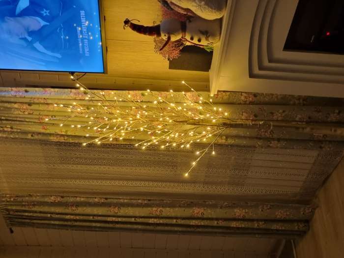 Фотография покупателя товара Светодиодное дерево «Серебристое» 1.5 м, 150 LED, постоянное свечение, 220 В, свечение белое - Фото 1