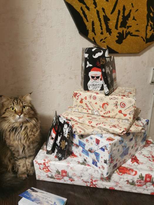 Фотография покупателя товара Бумага упаковочная глянцевая "Рождественская конфета", 70 х 100 см, 1 лист - Фото 5