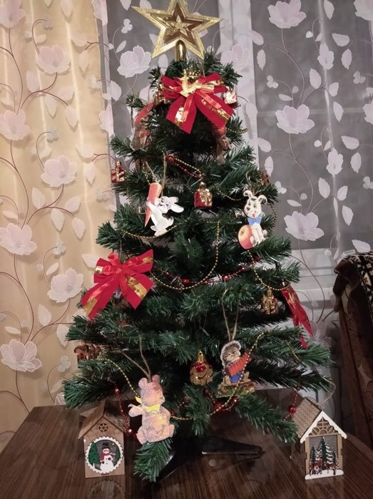 Фотография покупателя товара Украшение ёлочное свет "Дом новогодних друзей" 8х11 см, микс - Фото 1